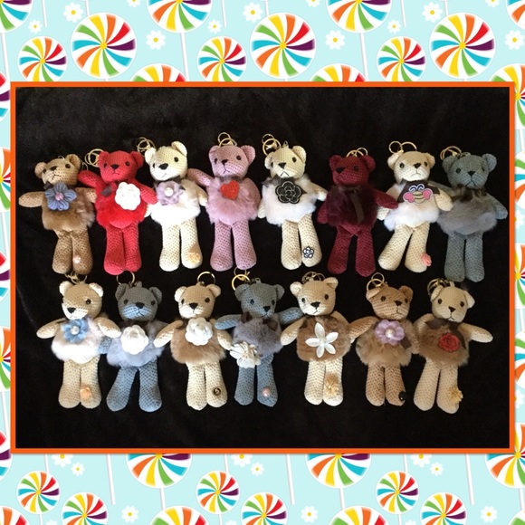 Huge faux fur Teddy Bear keychain ( bag charm ) - Picture 2 of 6